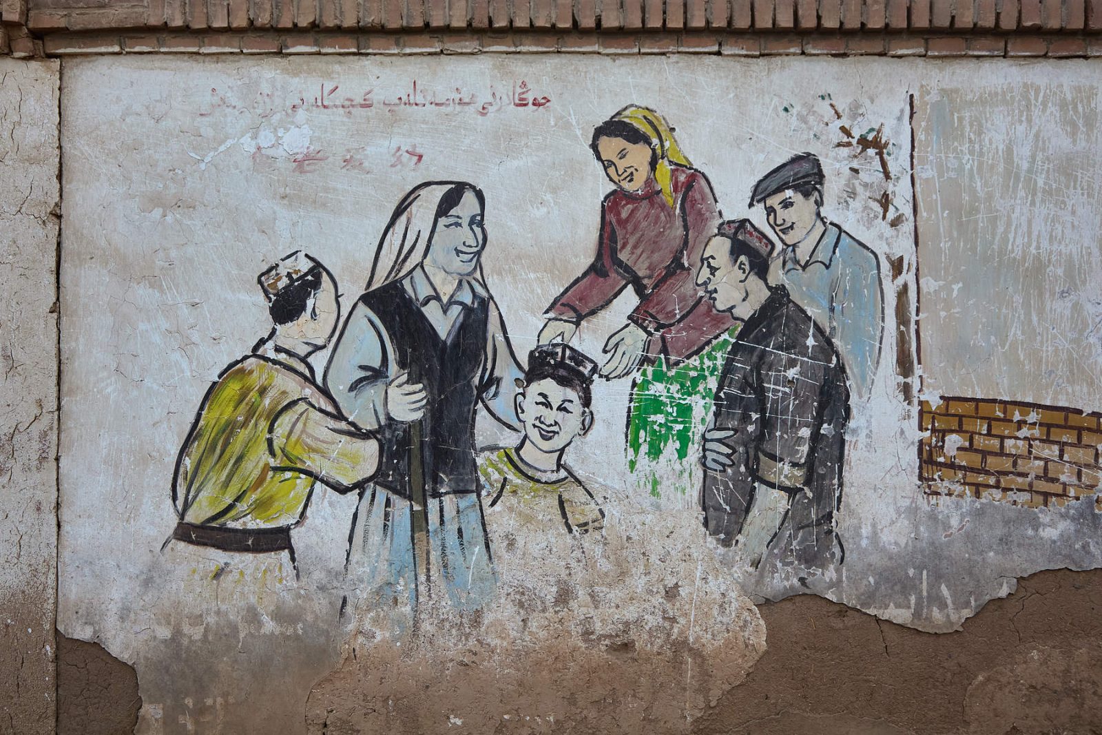 Wandmalerei in Turfan, China 2014