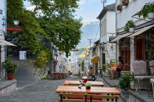 Gjirokastra, Albanien September 2022 Gjirokastra, Albanien September 2022
