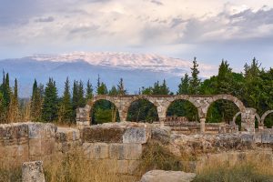Ruinen von Anjar, Libanon, Oktober 2023 Ruinen von Anjar, Libanon, Oktober 2023