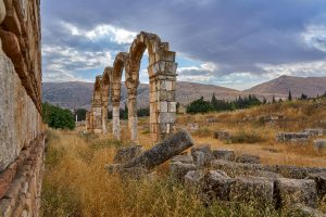Ruinen von Anjar, Libanon, Oktober 2023 Ruinen von Anjar, Libanon, Oktober 2023