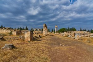 Ruinen von Anjar, Libanon, Oktober 2023 Ruinen von Anjar, Libanon, Oktober 2023