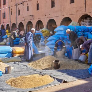 Markt in einer kleinen Stadt im Süden, Marokko, Oktober 2024