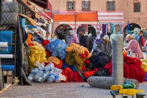 Markt in einer kleinen Stadt im Süden, Marokko, Oktober 2024