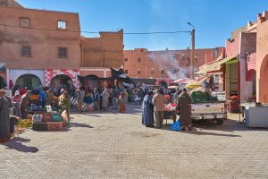 Markt in einer kleinen Stadt im Süden, Marokko, Oktober 2024
