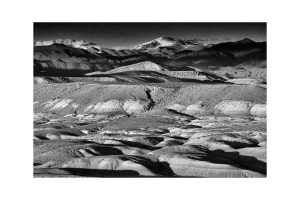 Blick von Kasbah Aït Benhaddou auf den hohen Atlas, Marokko Oktober 2024