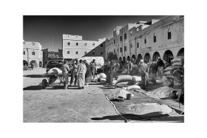 Getreidemarkt in einer kleinen Stadt im Süden, Marokko, Oktober 2024