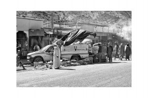 Markt an einer Überlandstraße im Süden, Marokko, Oktober 2024